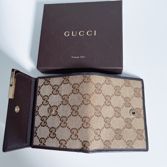 Authentic Gucci Monogram Canvas and Leather Wallet - Picture 2 of 6